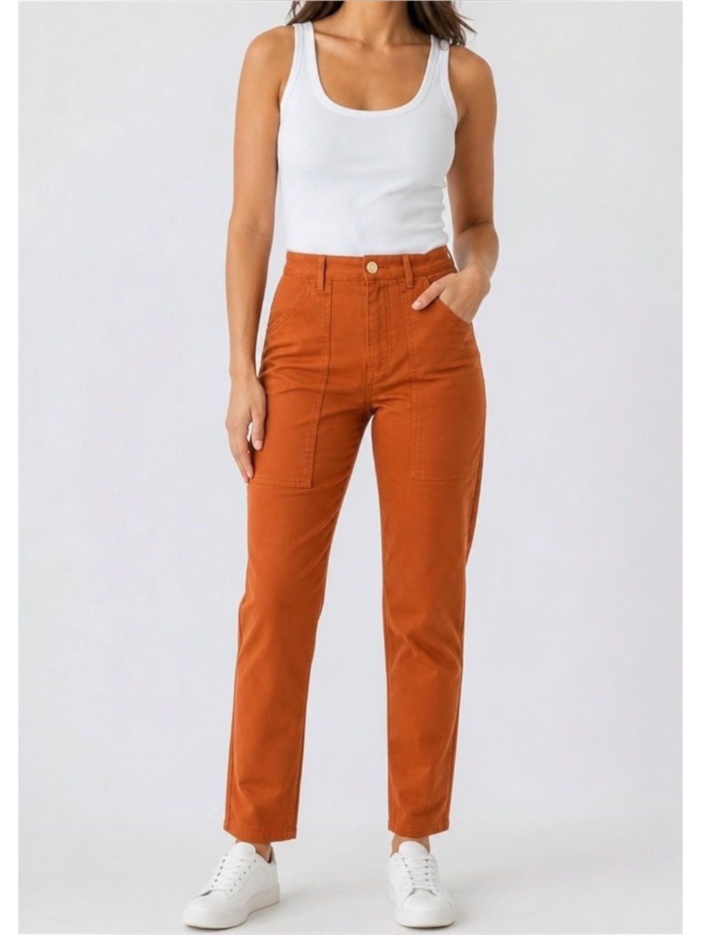 BIG BUD PRESS Pencil Pants, Burnt Terracotta, XS
